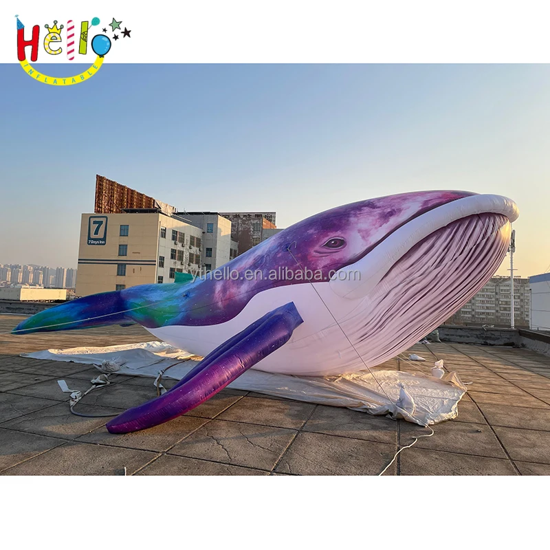 Hot Sale Giant Ocean Zoo Inflatable Decoration Inflatable Blue Whale Shark Sea Animal Dolphin For Advertising
