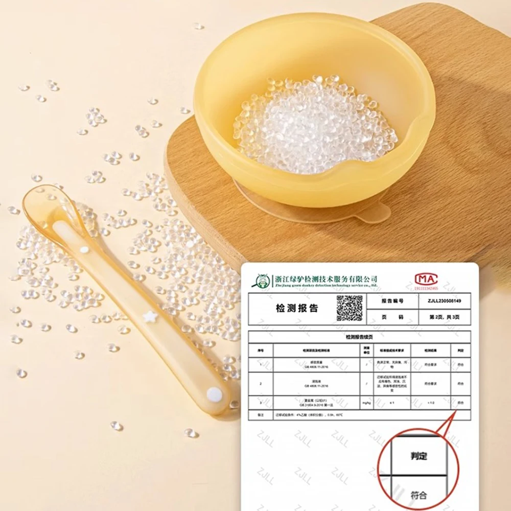 Kids Food Baby Toddler Infant Feeding Bowls Soft Tip Silicone Spoon Set Bpa Free Stay Put Natural Bamboo Suction Bowl