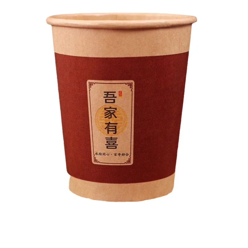 High quality 12oz/16oz/22oz disposable Double Wall hot drink coffee paper cup with lid and sleeve