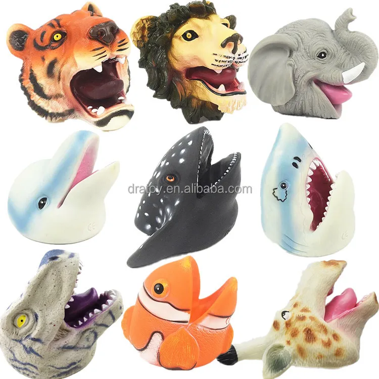 Wholesale Hot Selling High Quality TPR Elastic Interesting Diverse Animal Hand Puppet Toys Customizable