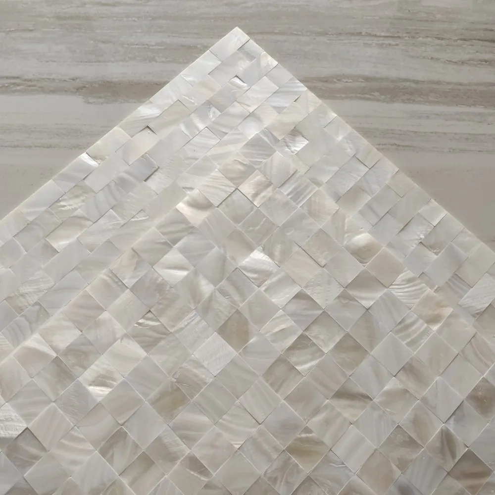Natural Super White Seamless Mother Of Pearl Shell Mosaic Tiles Sheet Kitchen Backsplash