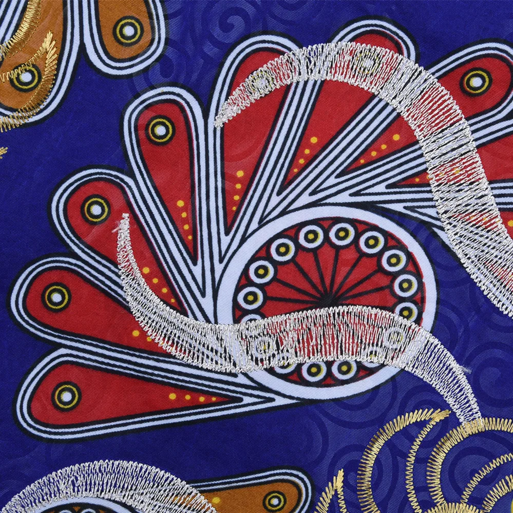 1295 Ankara African Wax Print Fabric Embroidery Wax Lace Free Shipping