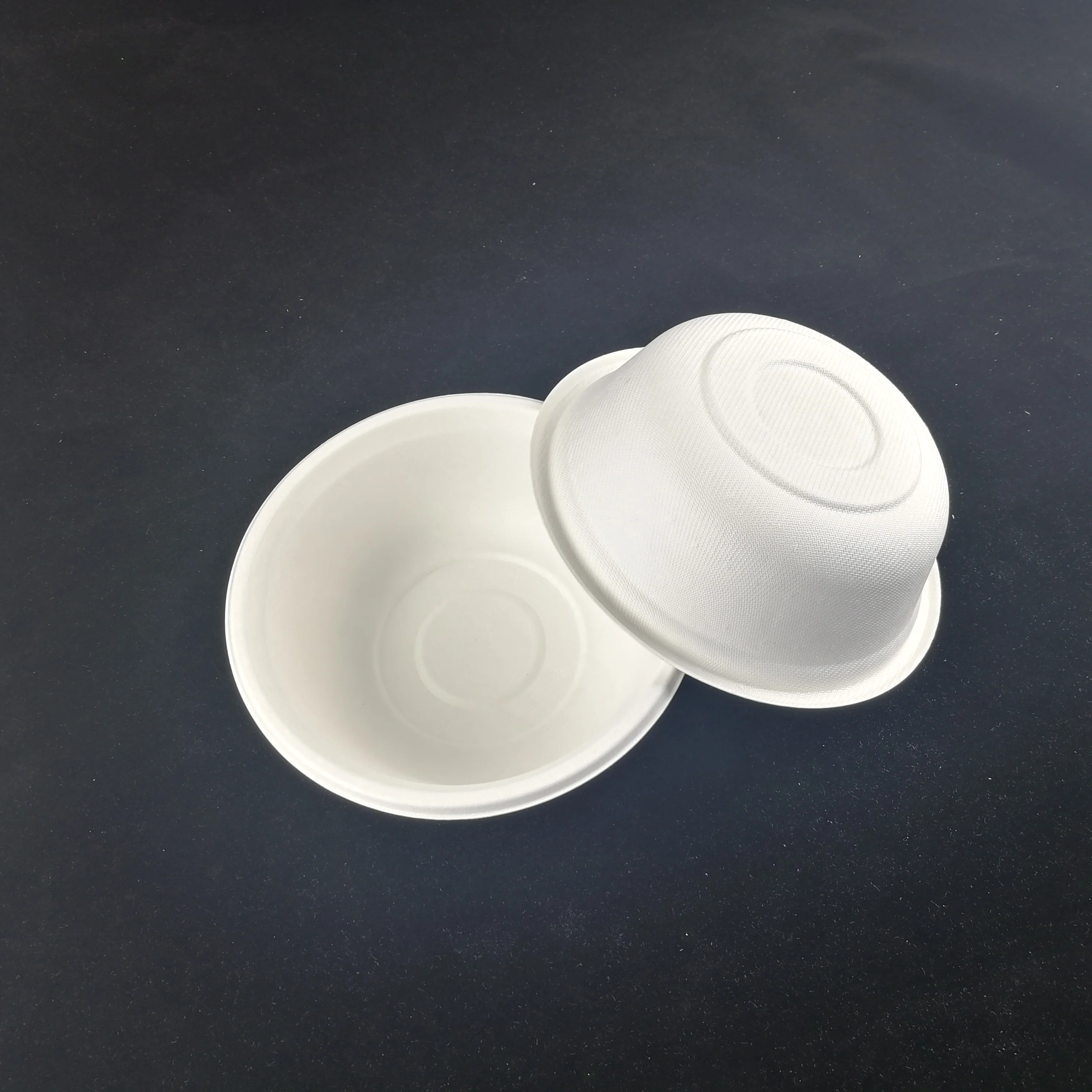 
High quality eco-friendly renewable 500 ML bagasse white bowl 6 inch 