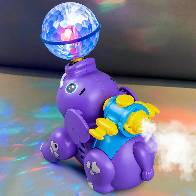 New design Elephant Toy With Music Flashing Light Kids Electric spray Toys Animal Cartoon Toys For Kids