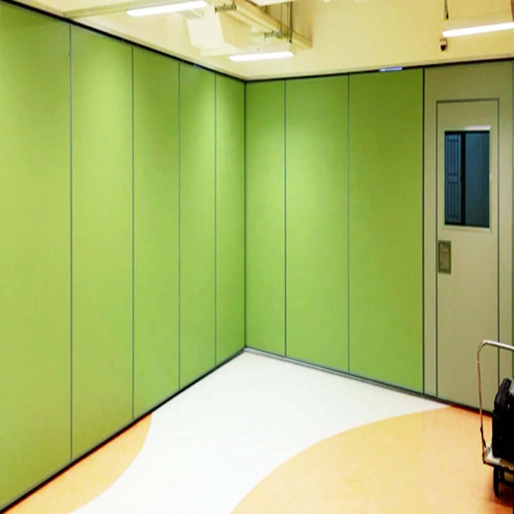 Operable Wall Partition Wheels with Storage Sliding Folding Partition Wood