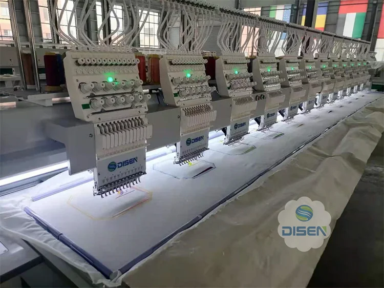 Automatic multi-head 8 12 15 head multi color multiple needle embroidery machine 924 for spare parts suppliers servo motor