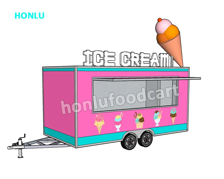 Высококачественные прицепы для пищевых продуктов светящиеся огни фаст-фуда продажи Европа