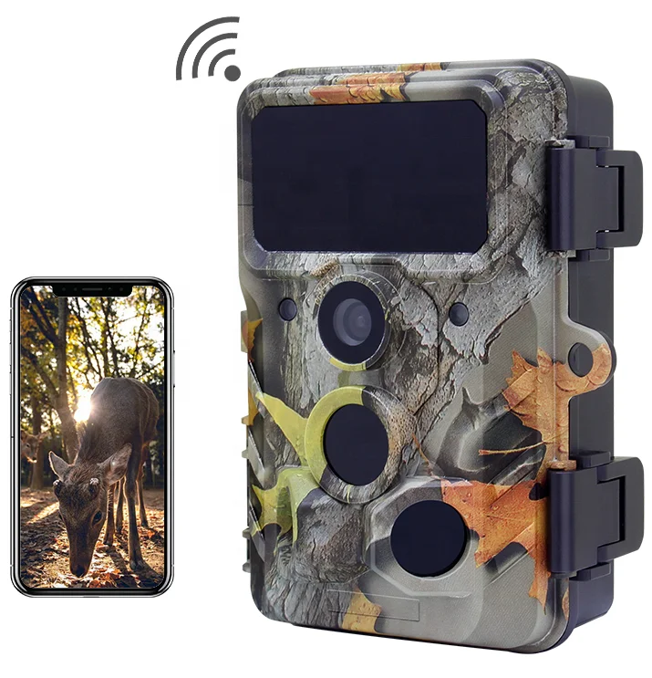 Redleaf oem outdoor ip66 30mp wildlife night vision wifi 4k 1080 fhd digital wifi hunting camera
