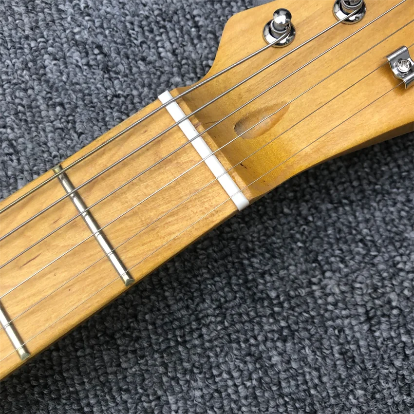 Paisley coral guitar relic electric guitar double coil pickup cow bone string pillow