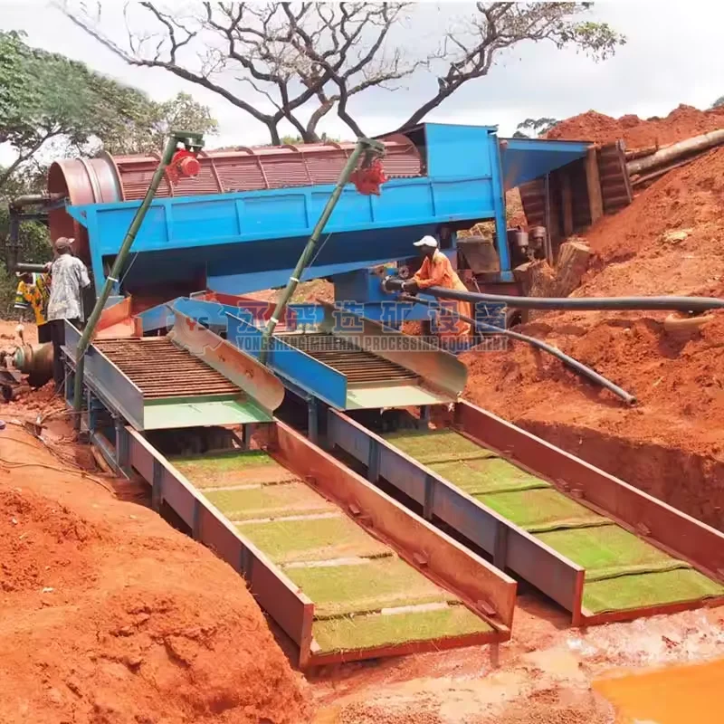 Automatic mineral shaftless Rotary drum Trommel screen stone granule sifter screening machine sand soil trommel sieveing machine