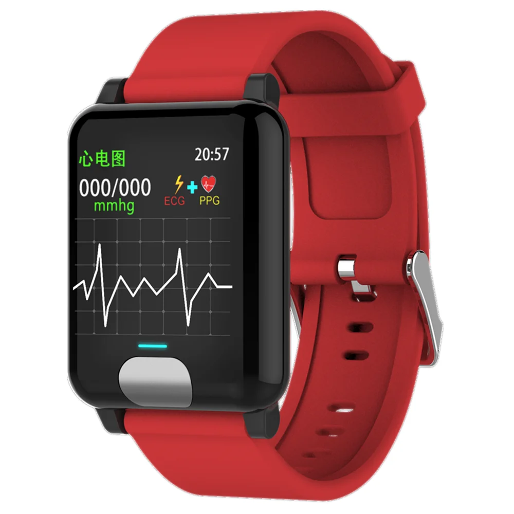 
2020 trending E04 With ECG PPG HRV Analysis Blood Pressure Monitoring Waterproof IP67 Medicine Drink Alert Elderly Smart Watch 