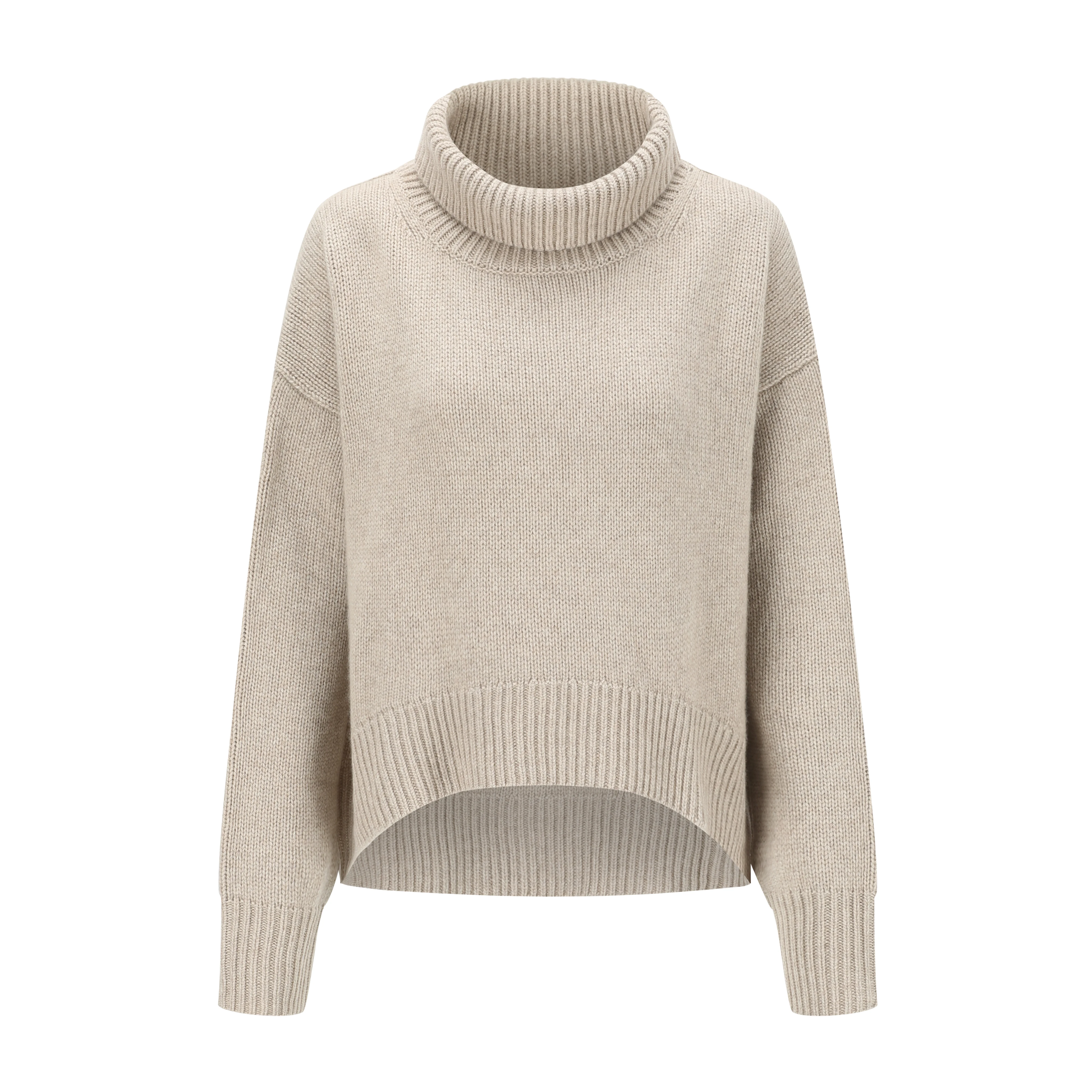 Cashmere Oversize Pullover In Beige Melange