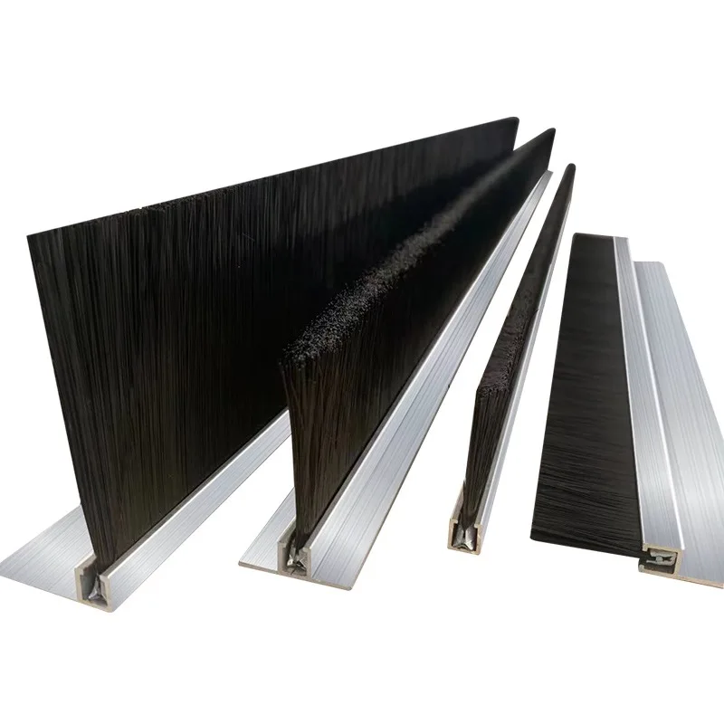 High Quality HFTU type Nylon Strip Brush Customized for Machine Cabinet and Door Bottom Seal