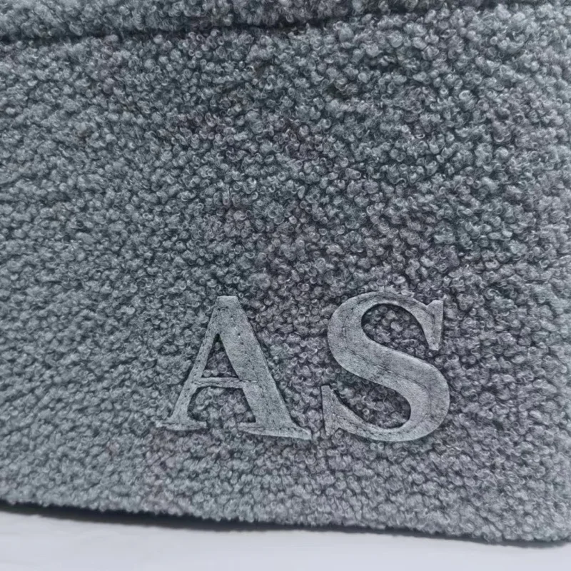 Felt Baby Diaper Caddy Organizer Nursery Storage Basket Baby Caddy Organizer with Handle Grey Teddy Sherpa