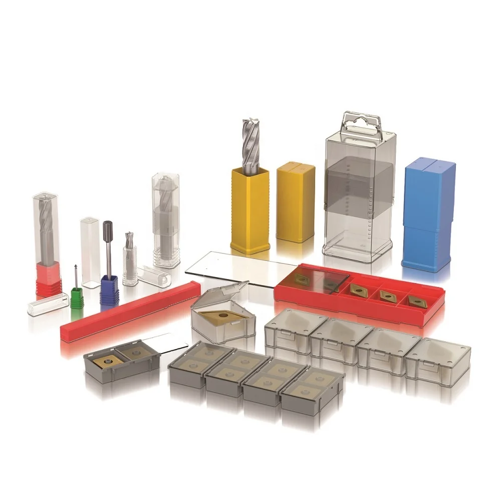 Carbide insert plastic packaging box for CNC cutting tools tungsten carbide