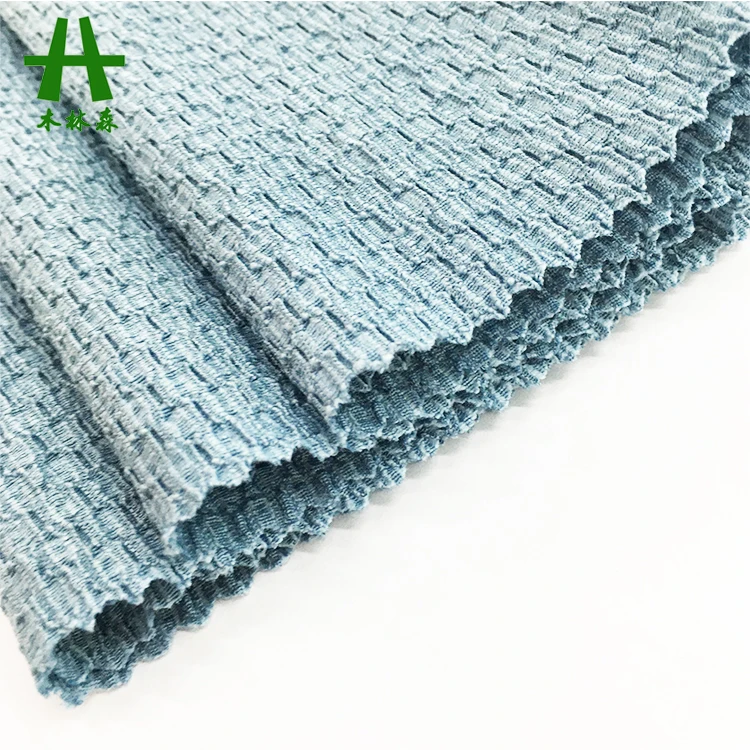 Mulinsen Textile Hot Sale Polyester Spandex P/D Jacquard Pique Fabric