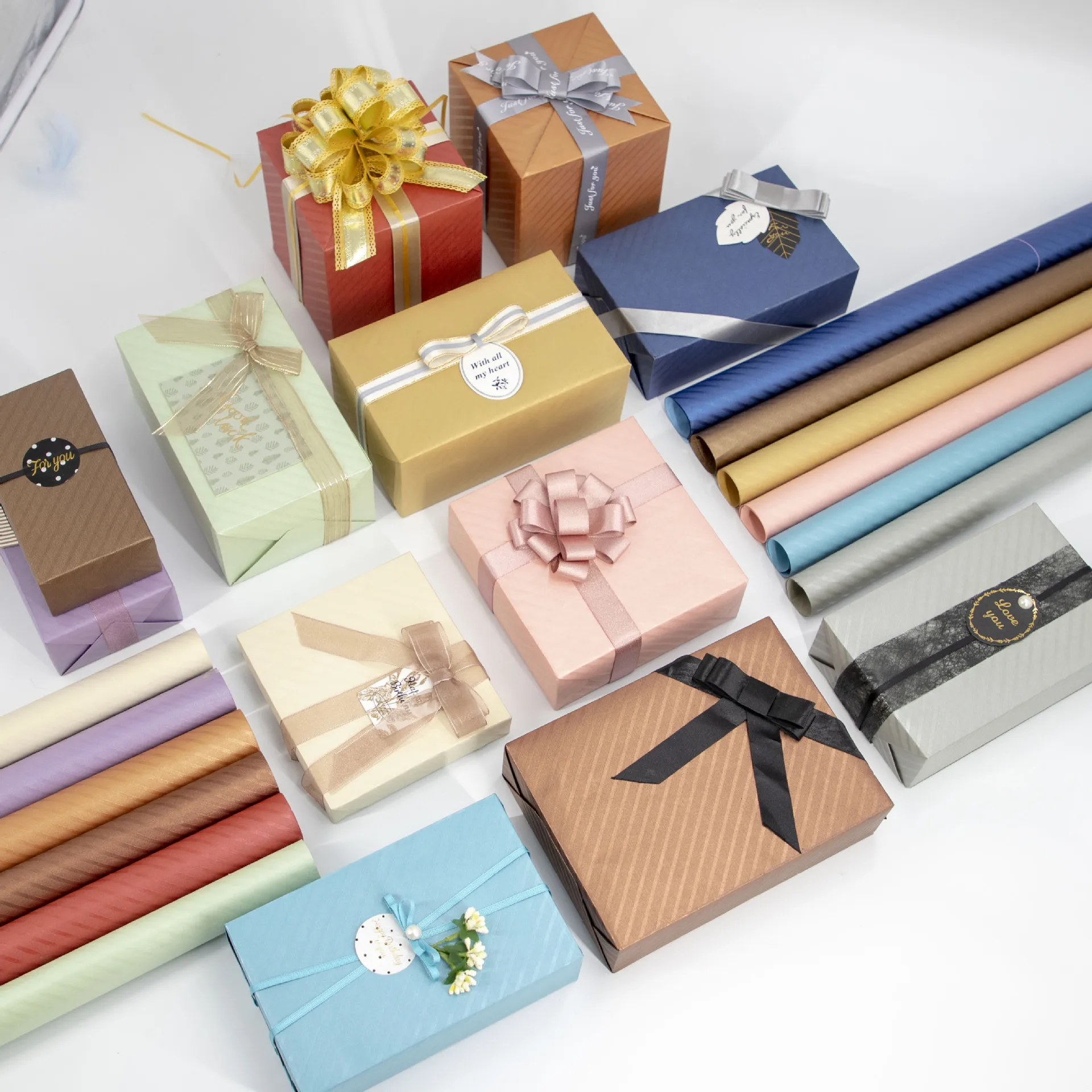 
Birthday Gift Box Wrapping Paper Simple High-End Style Bouquet Book Cover Pearl Paper Material 