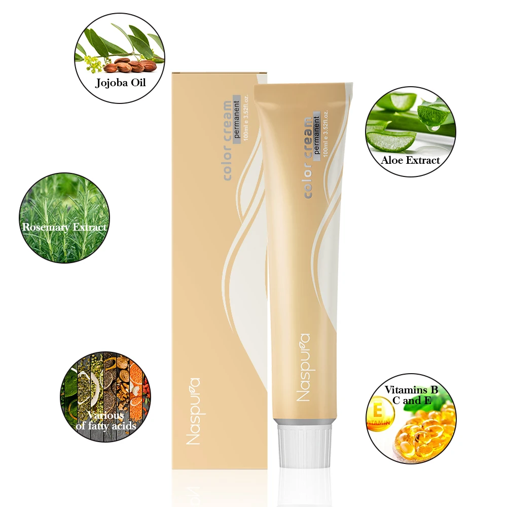 Made in Italy hair products with keratin and ceramide permanent hair color cream dye