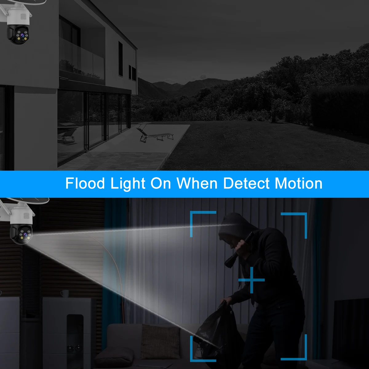 Wifi Camera 8W Solar Panel PTZ Camera Outdoor waterproof 2MP PIR Alarm Motion Detect CCTV Security Camera SD Card