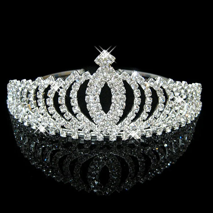
Rhinestone Hair Accessories Children Wedding Bridal Crystal Headpiece Tiara Girls Crown 