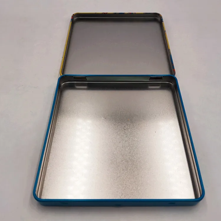 Square Shape Food Grade 2Pc  Metal Can Chocolate Tin Box Chewing Gum Candy Tin Gift Box