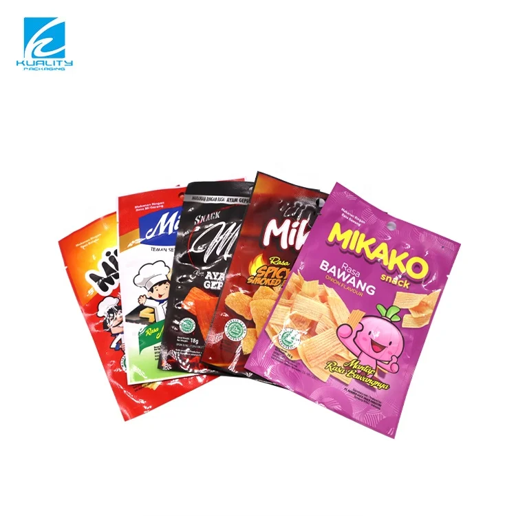 Пакет для упаковки пищевых продуктов 3 боковых пакета картофельных чипсов