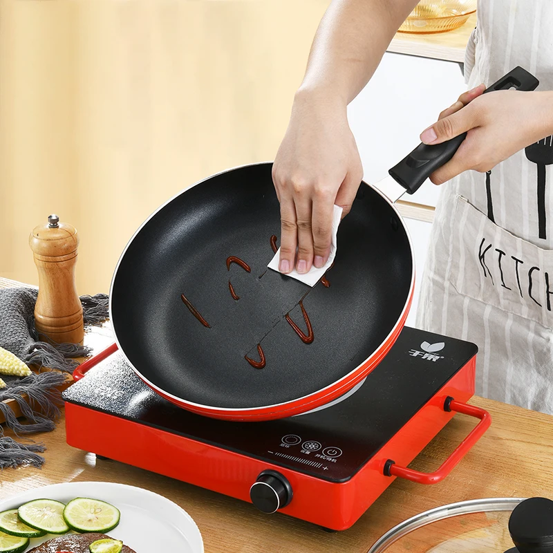 Сковорода для приготовления вок на заказ антипригарная кухонная утварь сковорода яиц омлет стейк красная из алюминиевого