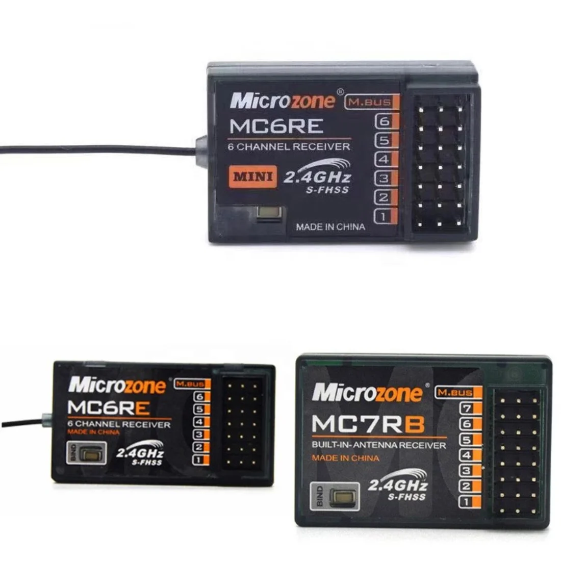 Microzone мини приемник 6CH дроны аксессуары MC6RE MC7RE MC8RE для MC6C MC8B контроллер передатчик 6-канальный радиоприемник