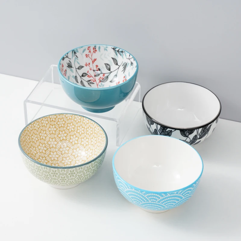 Huilang Ceramic Bowl Bohemian style Middle Eastern Market Porcelain Bowl Home Kitchen Party Cutlery Shopping At The Mall