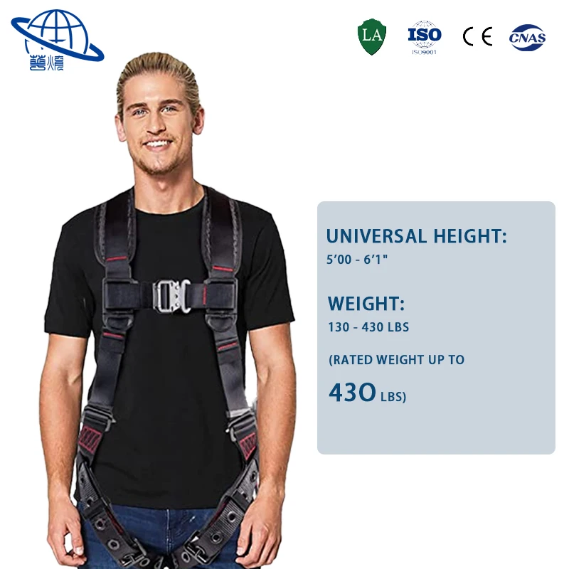 Adjustable Pole Climbing Construction Full Body Safety Belt Working