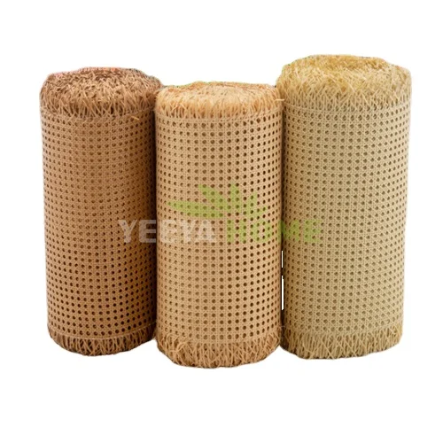 Durable Synthetic Fiber Fine Open Mesh Plastic Rattan Roll Synthetic Rattan Weaving Material