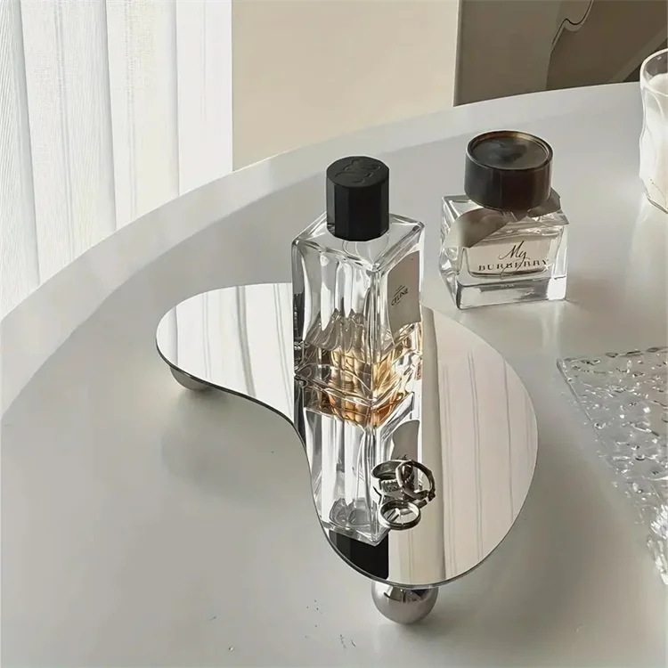 High Luxury Acrylic Irregular Pallet Jewelry Storage Display Plate Smoked Perfume Tray For Home Art  Supplies