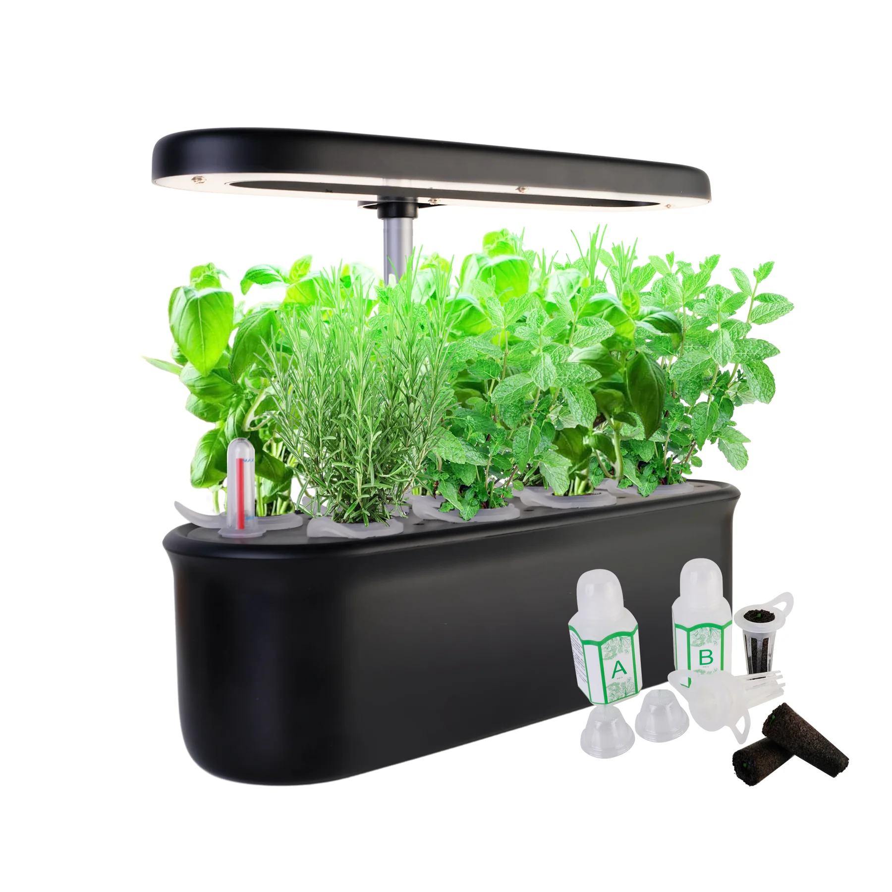 J&C Most popular sleek tailored shape Smart Gardening set Timer LED Grow Light Hydroponic Growing Systems Indoor Growbox