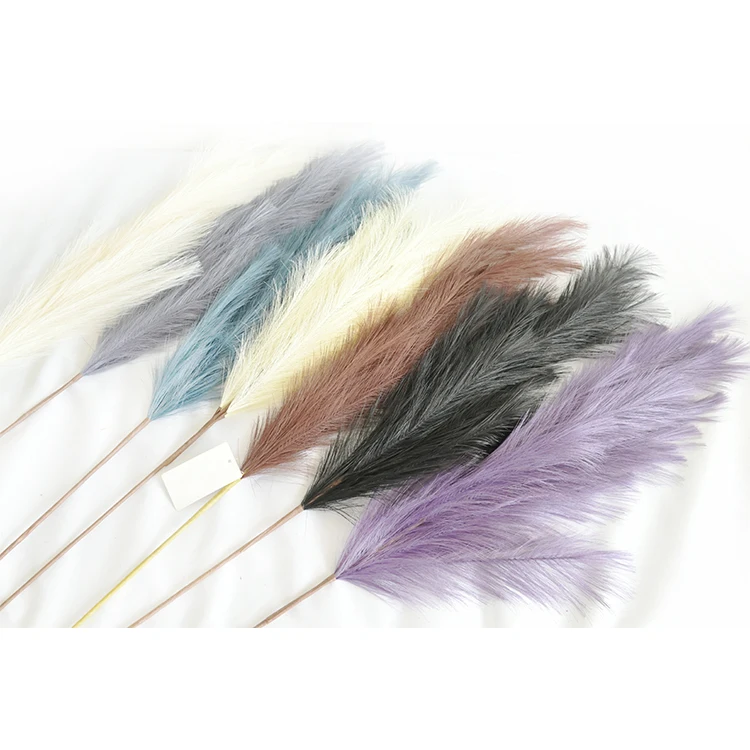 Amazon hot sell customized decorative flowers 44 inch faux artificial plants decoration pampas grass