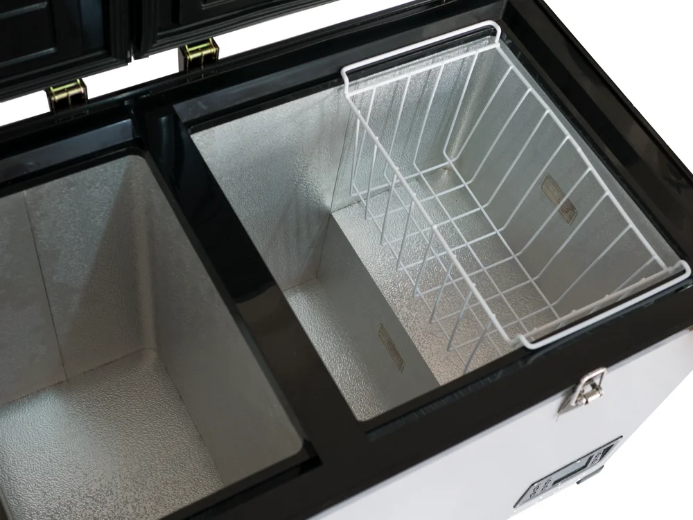 Abarth Mini Frid Stainless Steel Dual-Zone Compressor Freezer with 12V/24V Cooling Capacity