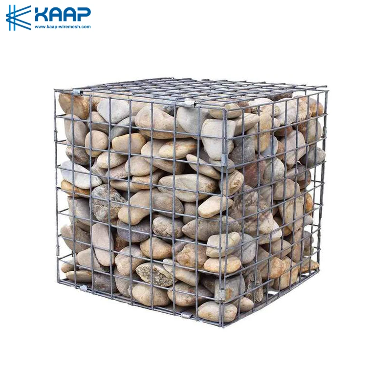 China Anping factory galvanized welded rock fence retaining wall landscape decoration gabions