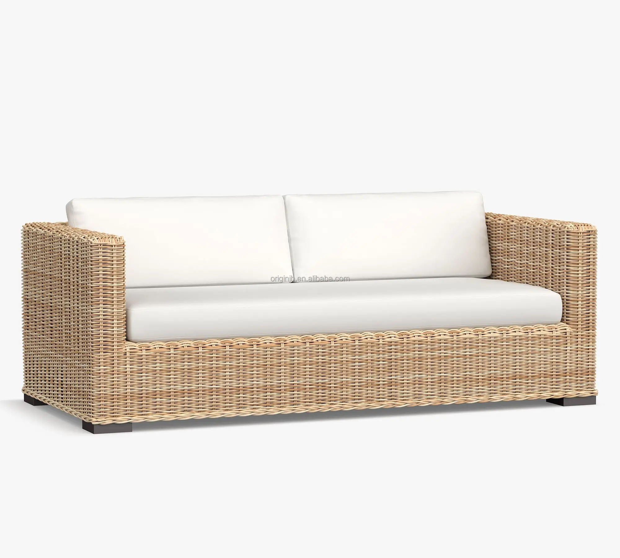 Cube lounge set garden rattan furniture with cushion outdoor round sofa