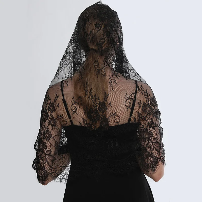 Zipeiwin горячая Распродажа черно-белая однотонная кружевная свадебная фата с принтом