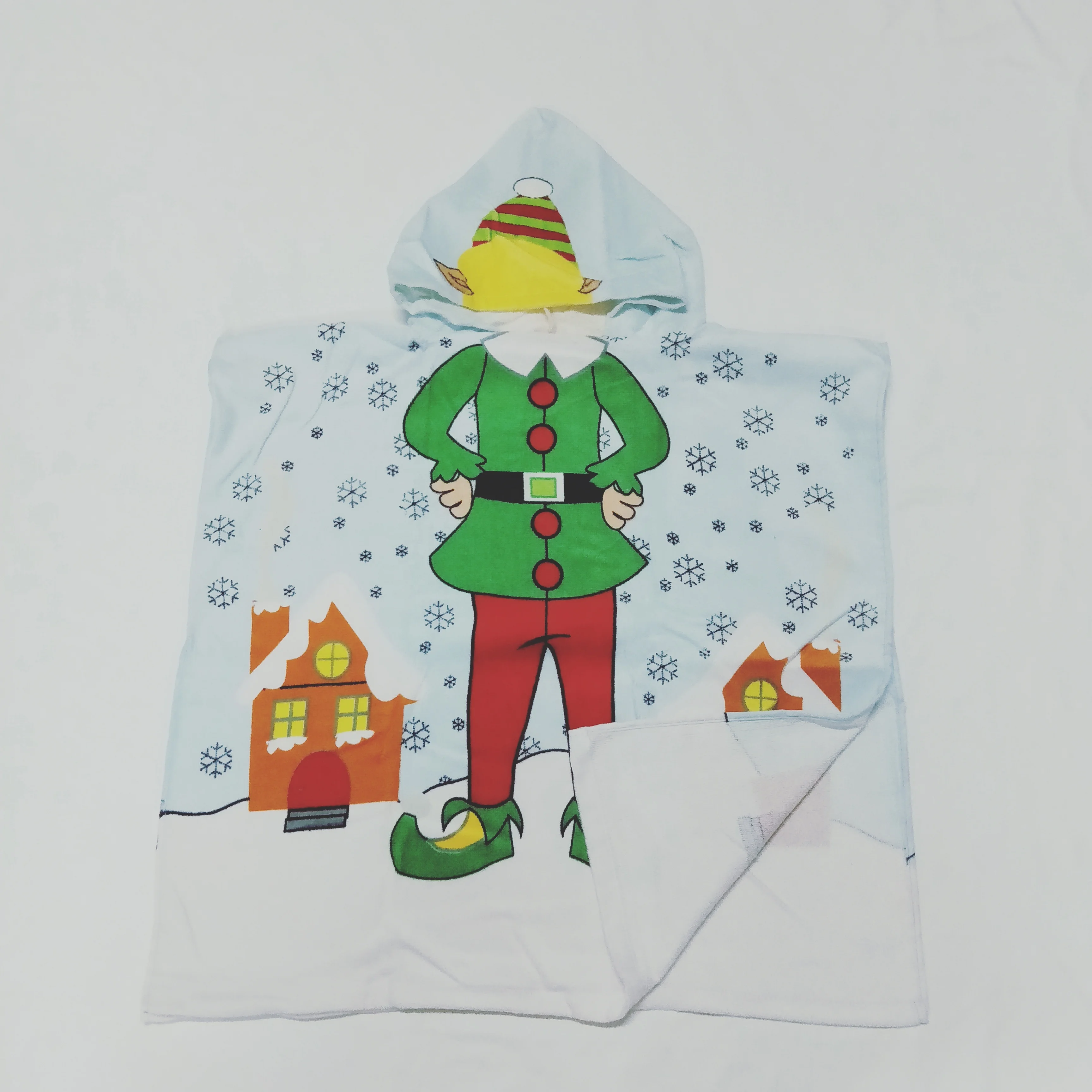 Pure Cotton Poncho Beach Towel With Hood ,Kids Hooded Towel