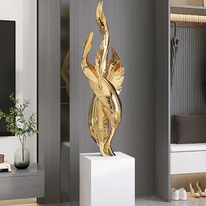Light Luxury Feather Living Room Landing Housewarming Furniture Porch Large Art Sculpture Decoration Office Decoration