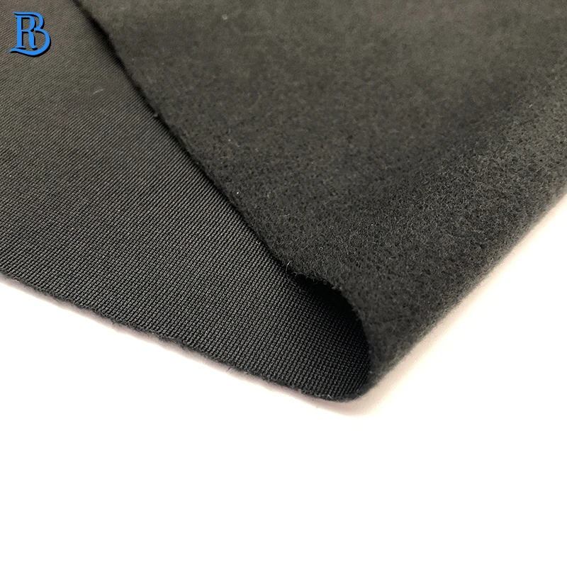 New fashion hot sell plain dyed stretch polyester tricot brushed fabric
