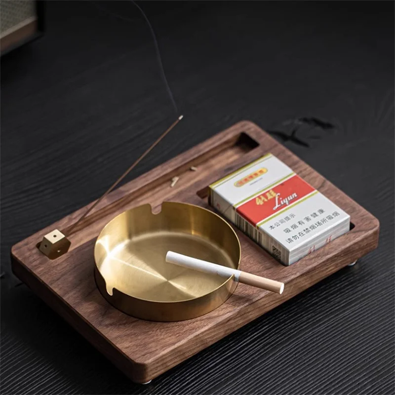 Wholesale Black Walnut Ashtray Black Walnut Whole Wood Teacup Holder And Jewelry Storage Box Storage Rack ashtray