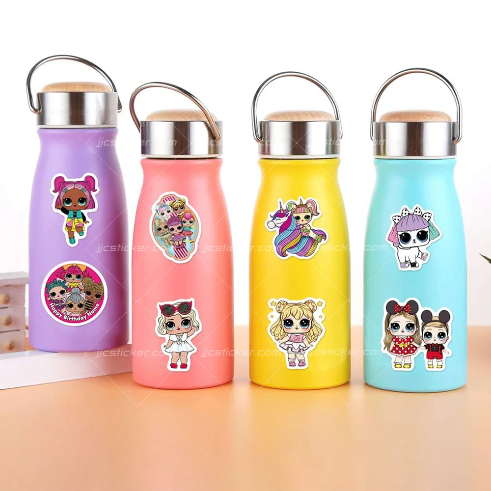 wholesale korean children guangzhou customized design 50pcs product sheet self adhesive decal pvc mini paper doll sticker