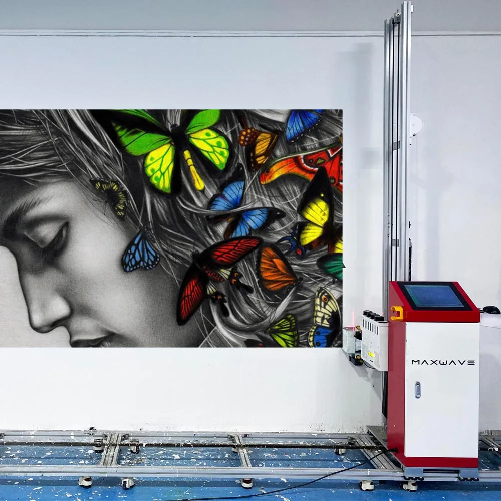 Adhesive Wall Art 3D Wall Printer Amazing UV Oil Print Painting Machine with DX7 Single Head for CMYKW UV ink Full Color Print