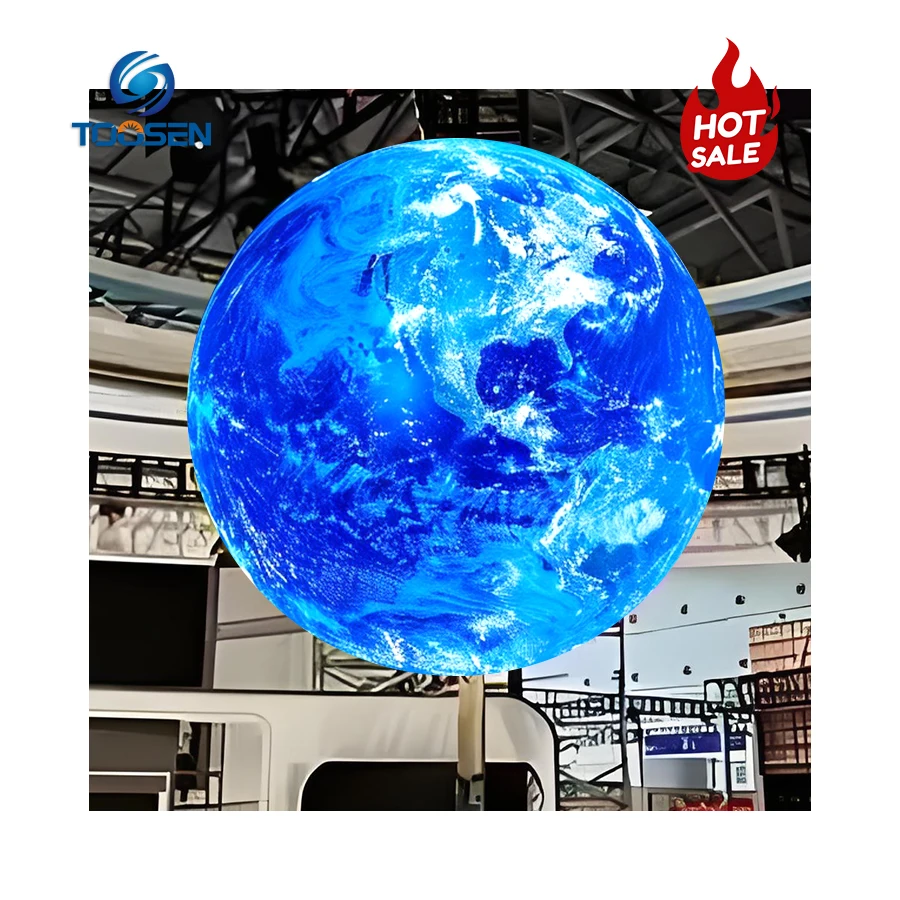 Color Video Shaped Led Spherical Screen Globe Diameter 1m 1.2m 1.5m 2m Sphere Display Led Ball Screen Use For Exhibition Factorm