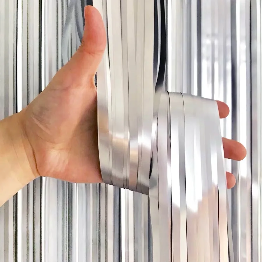 Gold Tinsel String Foil Fringe Curtain Shiny Shimmer Party Wedding Birthday Door Decoration Custom Metallic Foil Curtain