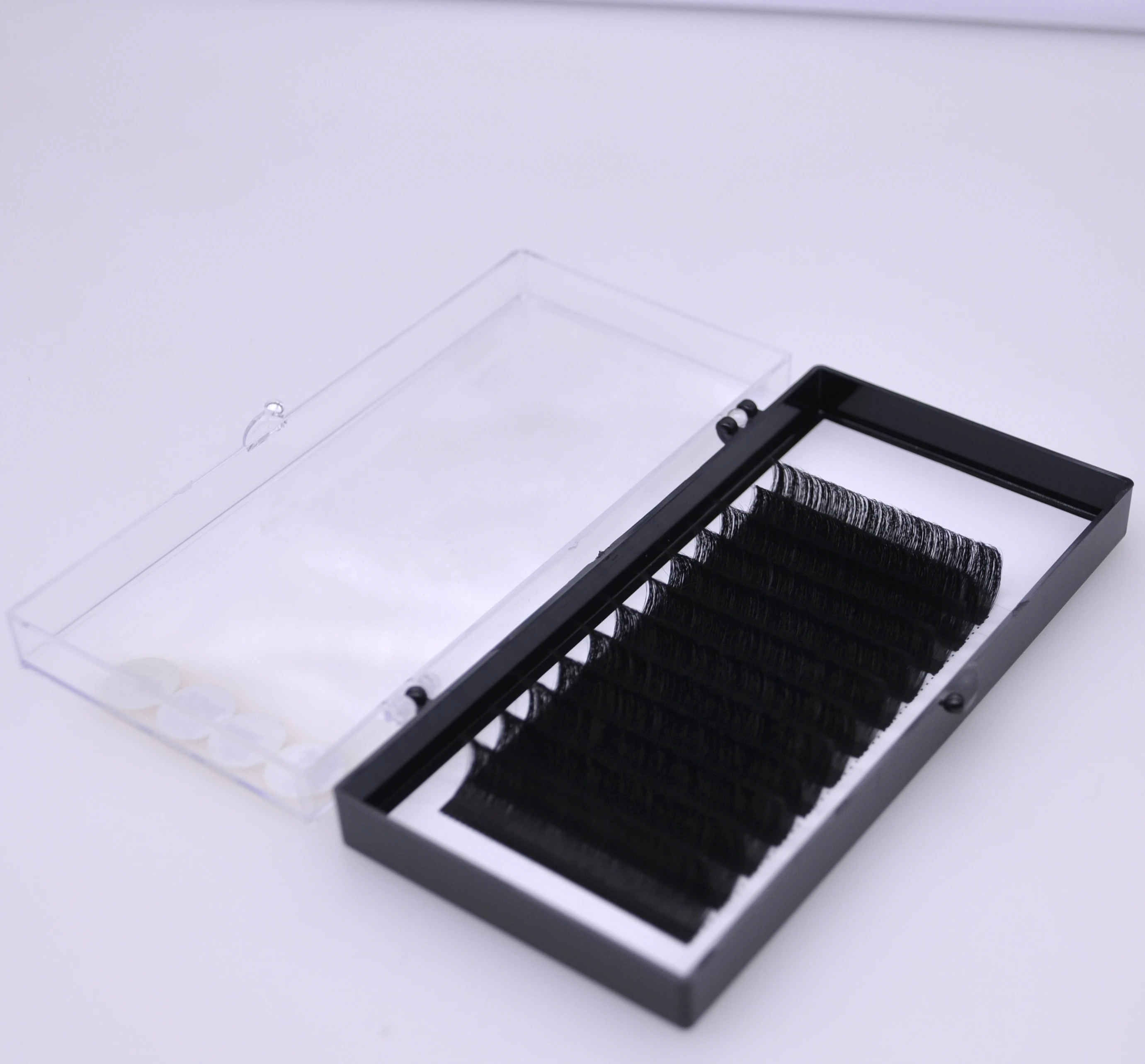 
Easy fan blooming eyelash extentions high easy fanning lash extensions customized logo tray 