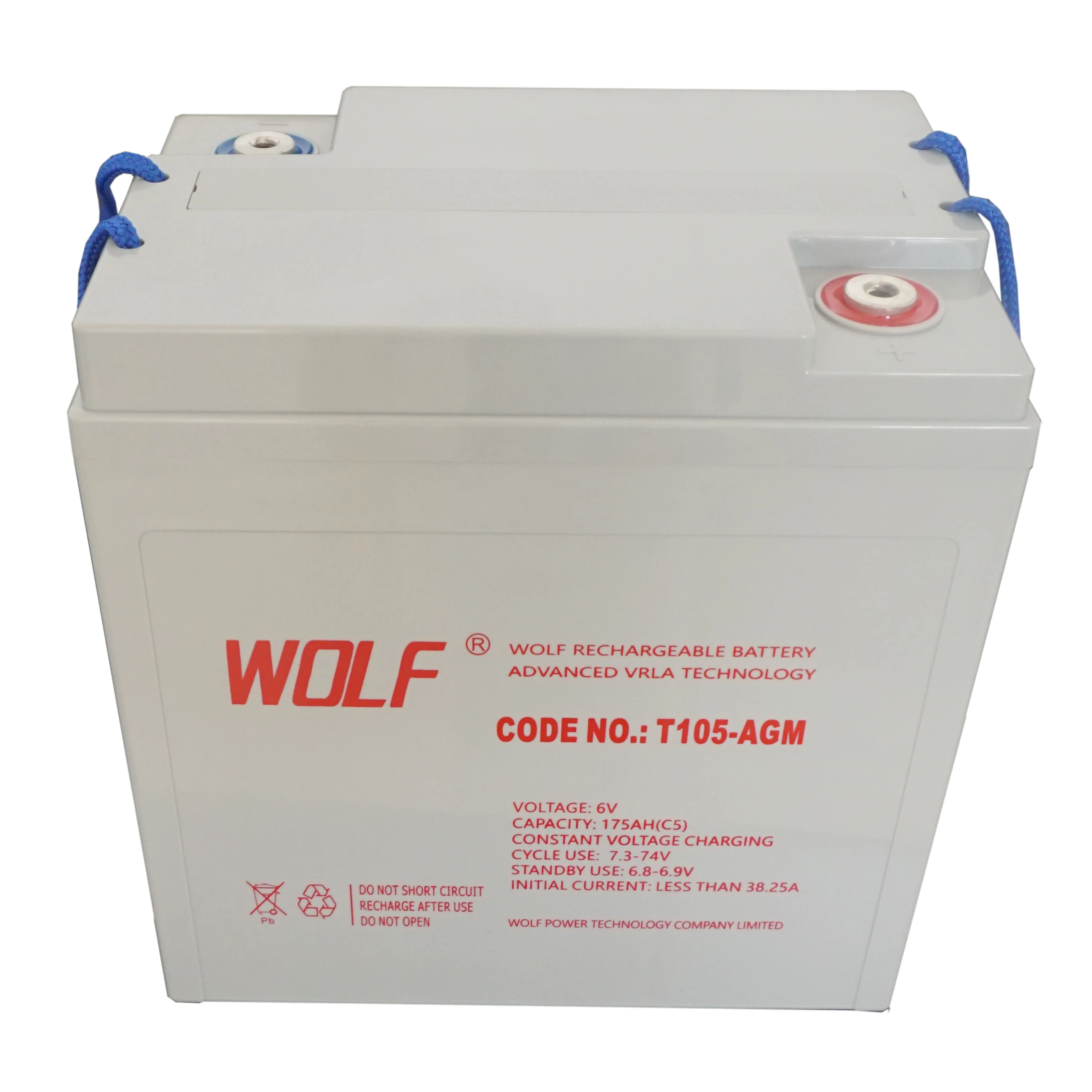 Trojan 6V Golf Cart Battery T105 6 volt 225ah Deep Cycle Maintenance Free AGM Battery
