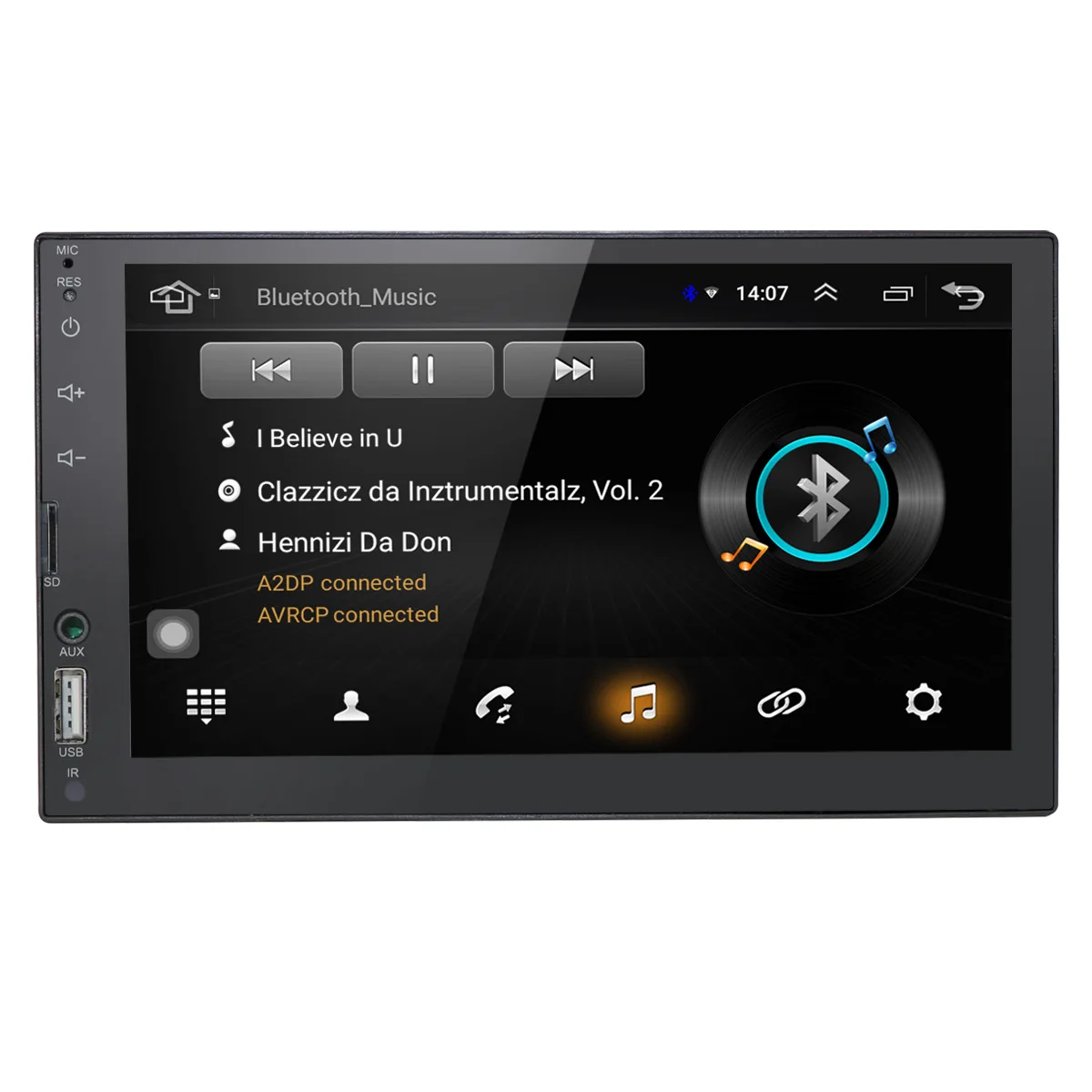 7 inch 1+16GB DVD Android 11 car radio Quad Core car GPS navigation with touch screen 1 din android car radio