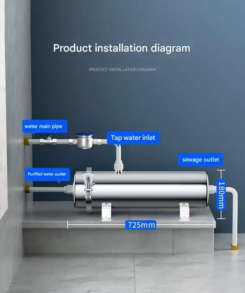 Stainless Steel Whole Systems House System Filter Uf 304 Ultrafiltration Water Purifiers